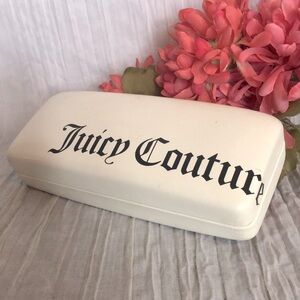 JUICY COUTURE white hard shell clam shell close sunglasses eyeglasses ca…